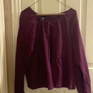 GAP Tie-front Peplum Top